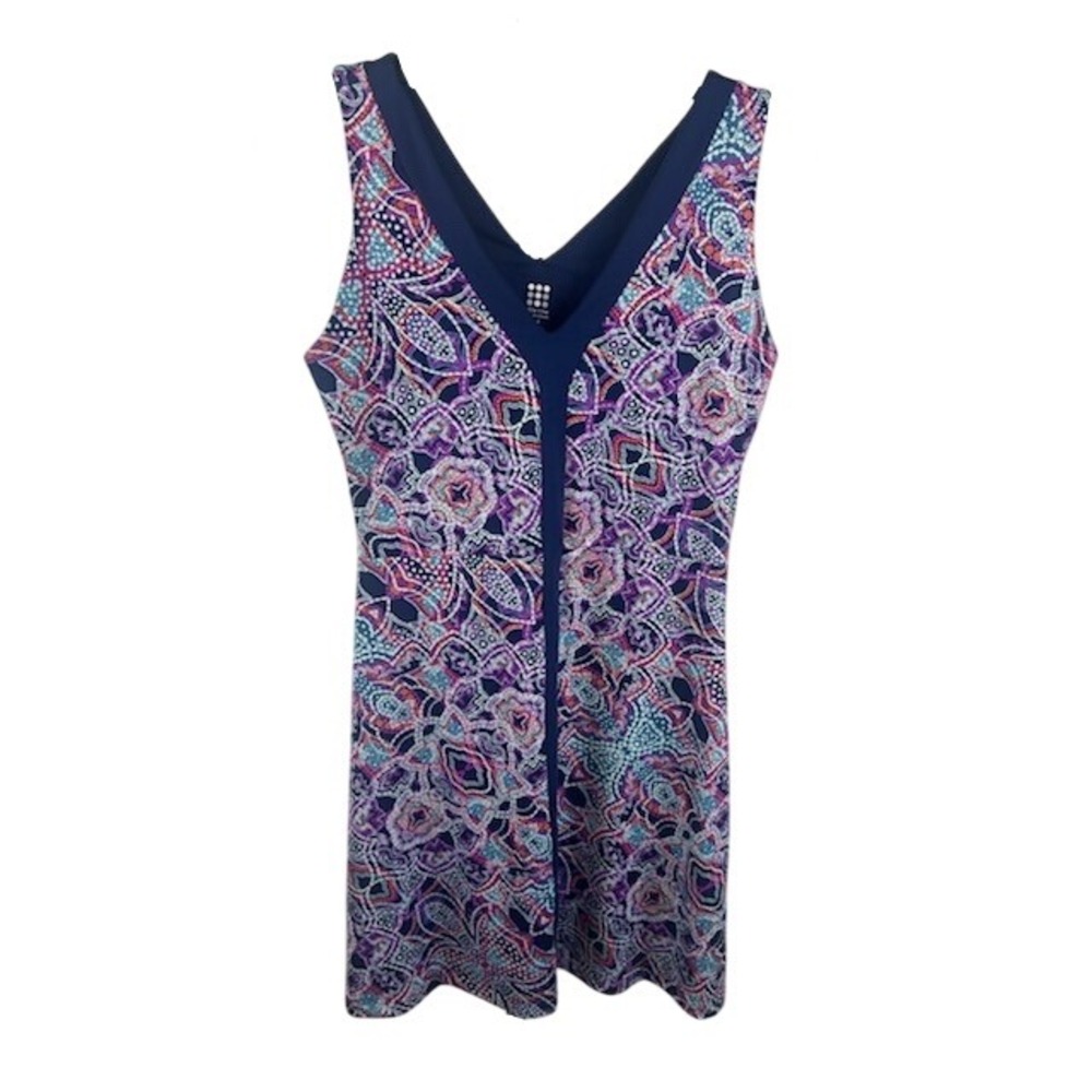 Title Nine Dream Golf Dress Paisley Purple Blue Sleeveless‎ Casual Size Medium